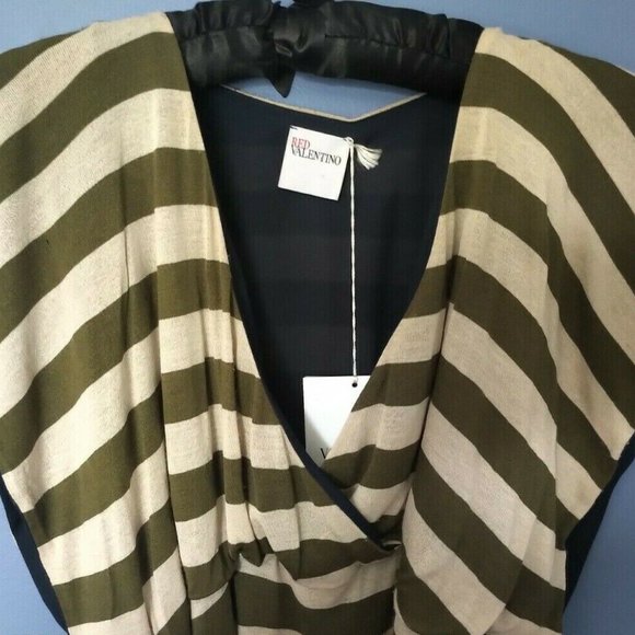 RED Valentino NWT Flutter Sleeve Dress ~ Pink Silk Belt ~ ARANA616 - A75 - Sz M - Picture 5 of 13